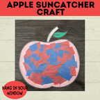 Apple Suncatcher Craft for Kids | Apple Template | Apple Craft | Kids Crafts Templates | Kids Printables | Preschool Crafts | PDF digital