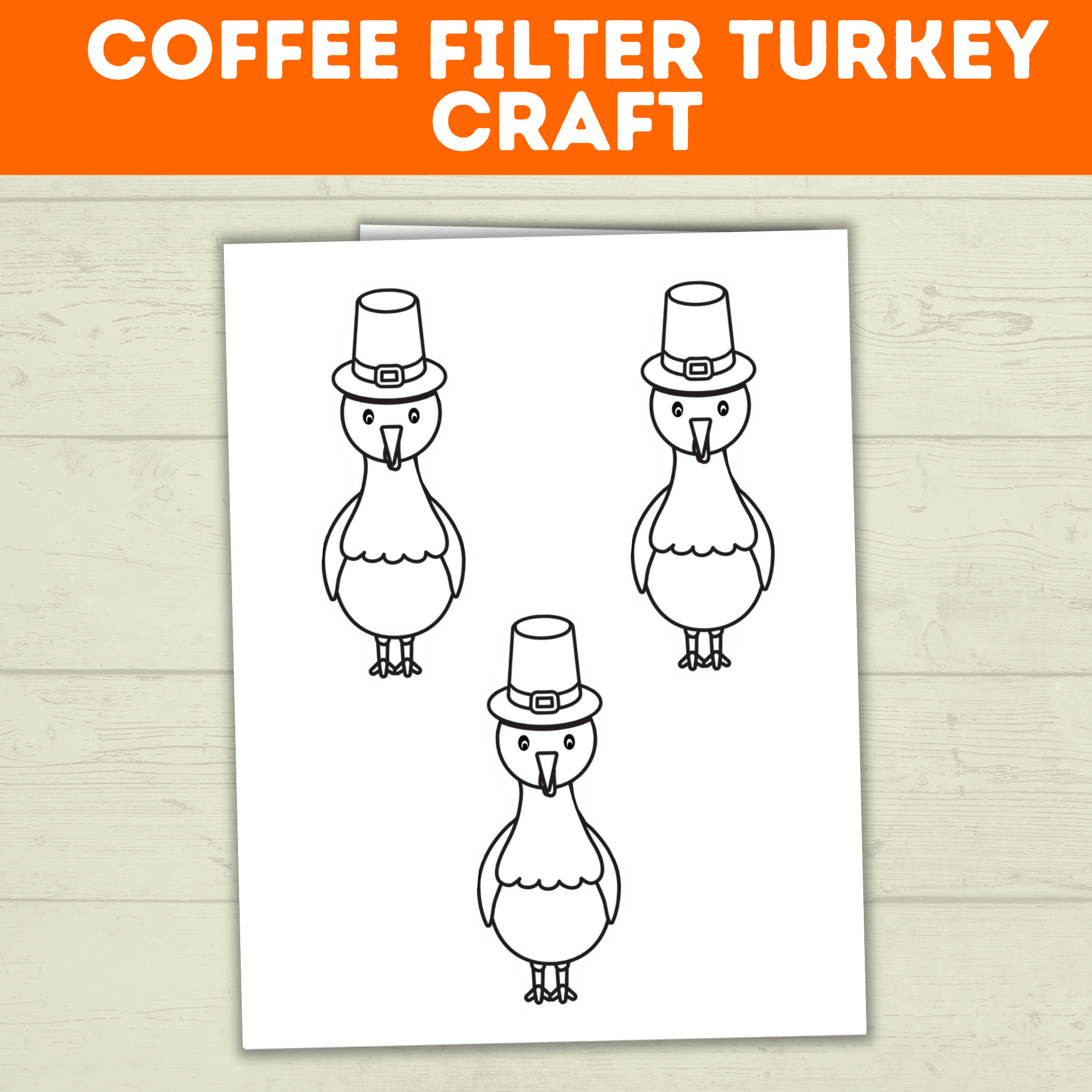 Turkey Craft Template | Thanksgiving Craft | Kids Craft | Turkey Template | Thankful Craft | Preschool Craft | Coffee Filter Craft |