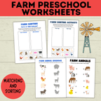 Farm Preschool Worksheets | Farm Activity | Farm Printables | Counting Printable | Toddler Counting | Word Tracing | Letter Recognition