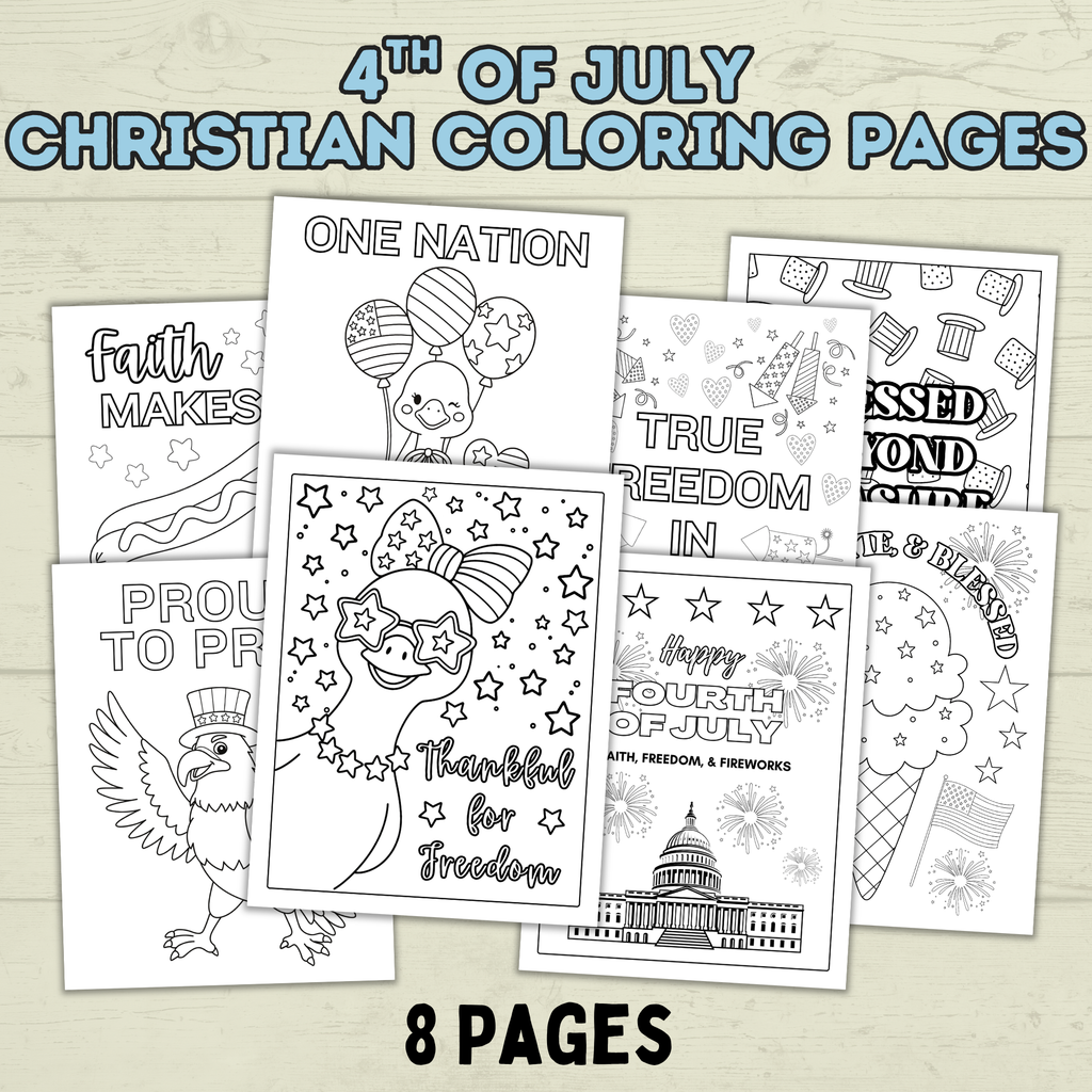 FREE 4th of July Christian Coloring Pages for Kids and Families