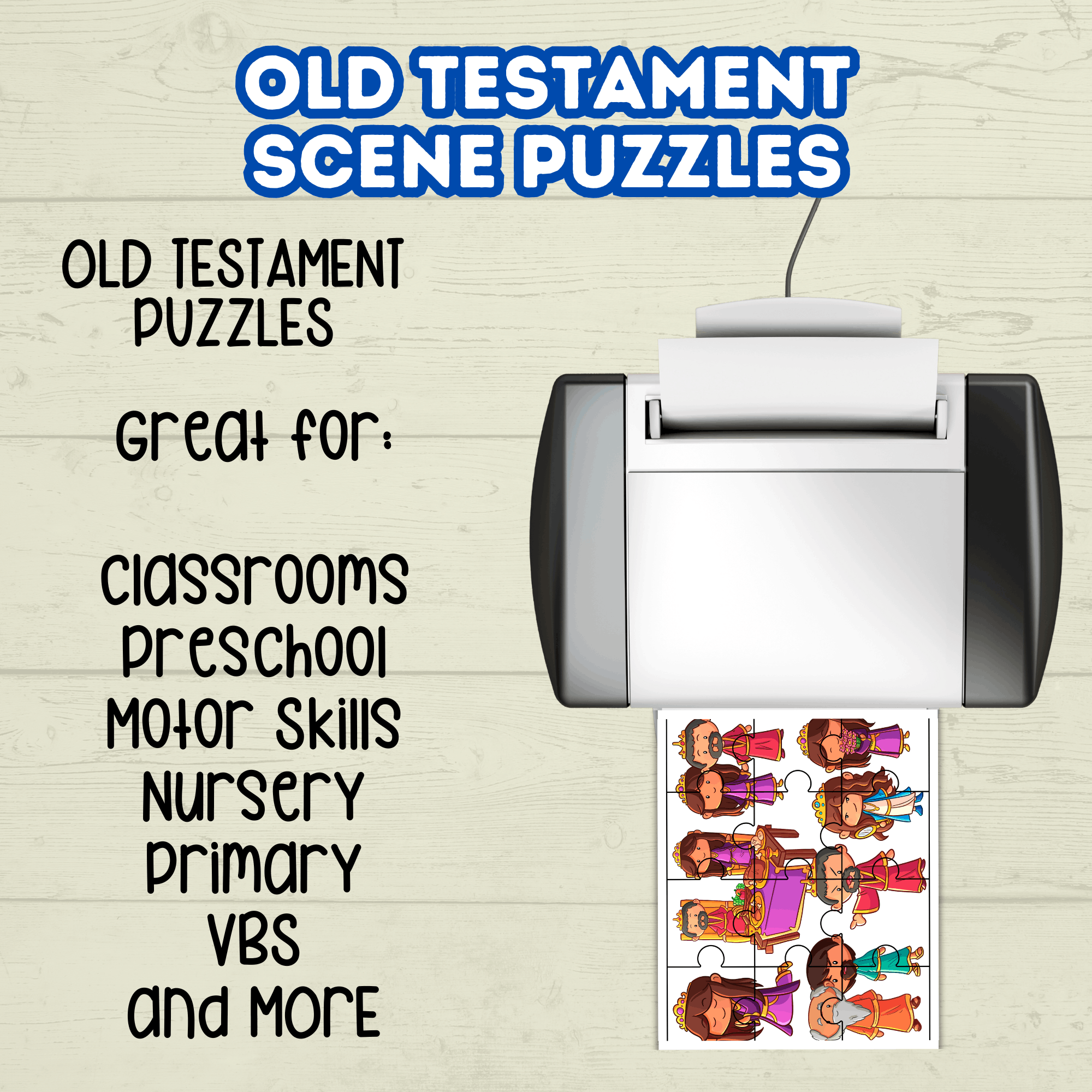 Bible Characters, Old Testament Activity, Fine Motor Skills, Religious Toddler Puzzles, Christian