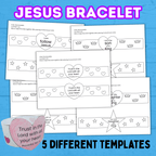 Jesus Paper Bracelets, Jesus Wristband, I am a Child of God, Sunday School Craft, Christian Craft, Bible Lesson Activity, Faith Wristband
