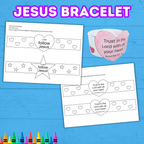 Jesus Paper Bracelets, Jesus Wristband, I am a Child of God, Sunday School Craft, Christian Craft, Bible Lesson Activity, Faith Wristband