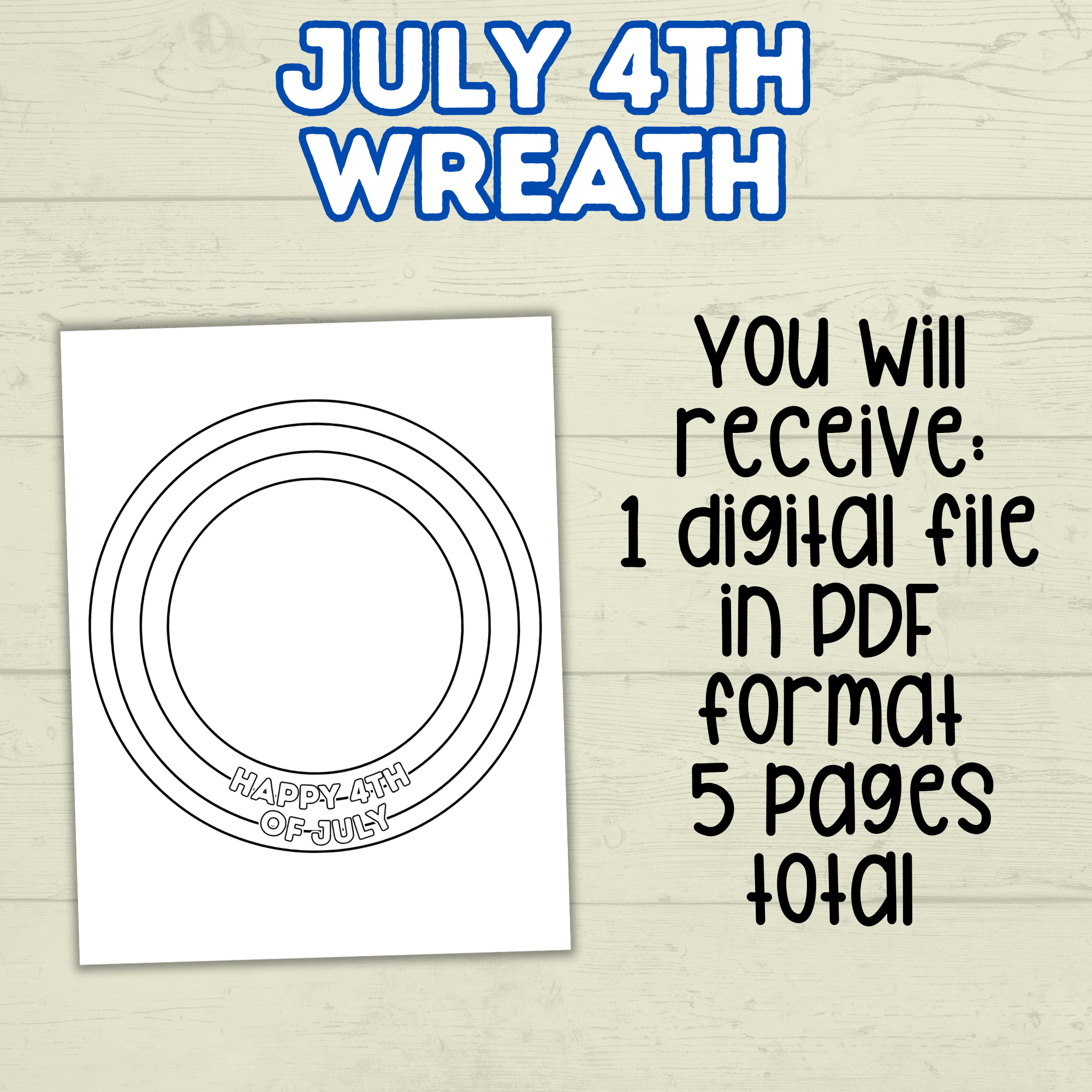 4th of July Wreath DIY Craft, Fourth of July Craft for Kids, Stars and Stripes Craft, Summer Craft, Patriotic Craft, Happy 4th of July
