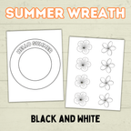 Summer DIY Paper Wreath, Summer Craft, Summer Activity for Kids, Hello Summer