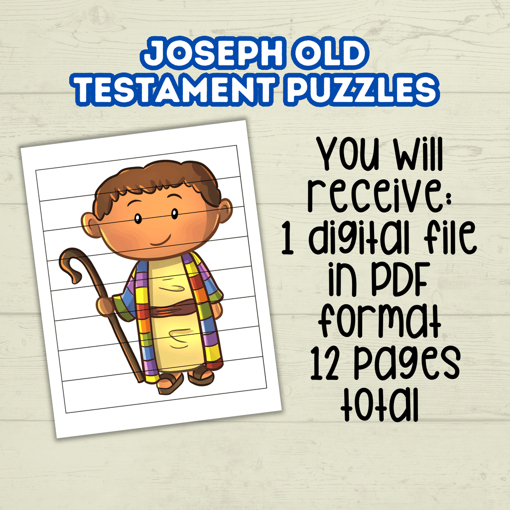 Preschool Toddler Bible Sunday School Lessons Puzzle, Old Testament, Bible Characters Joseph