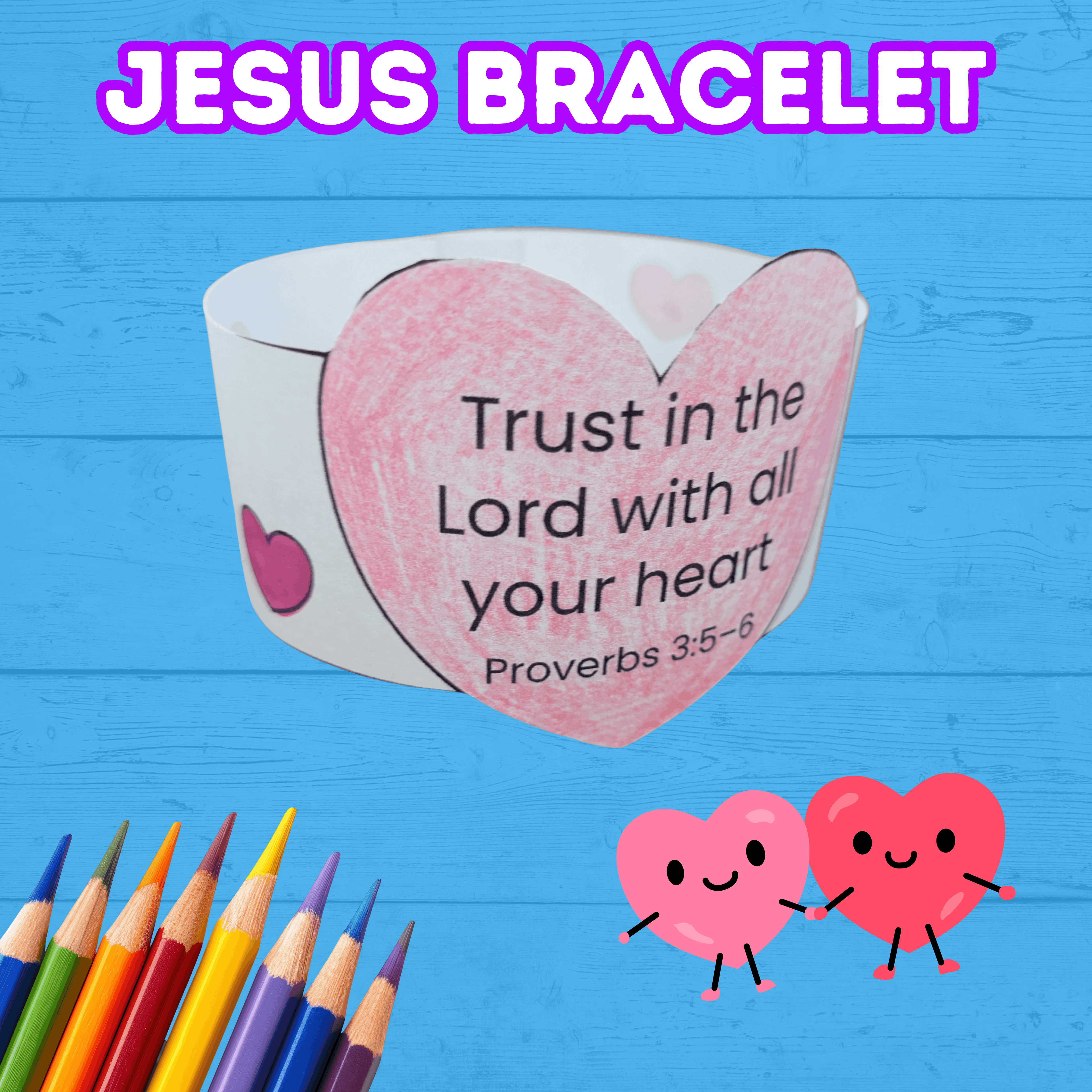Jesus Paper Bracelets, Jesus Wristband, I am a Child of God, Sunday School Craft, Christian Craft, Bible Lesson Activity, Faith Wristband