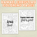 Kawaii Food Christian Coloring Pages for Kids, Adults, and Families