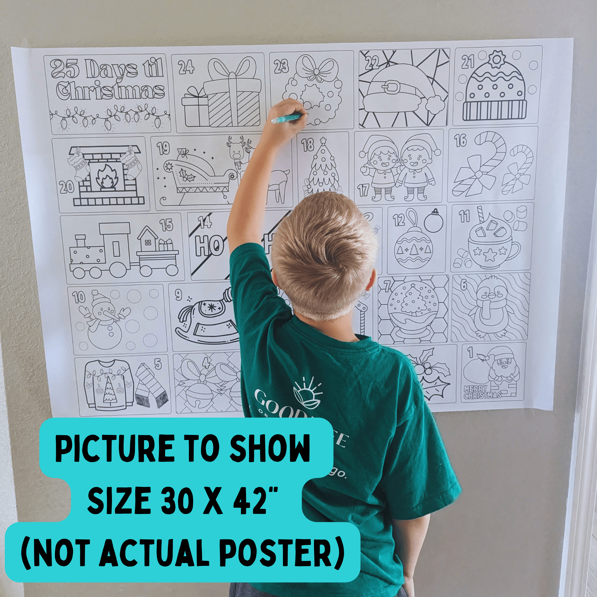 Christmas Activity Page and Coloring Poster | Poster for Kids | Christmas Activity | Christmas Poster | Christmas Printable | Christmas