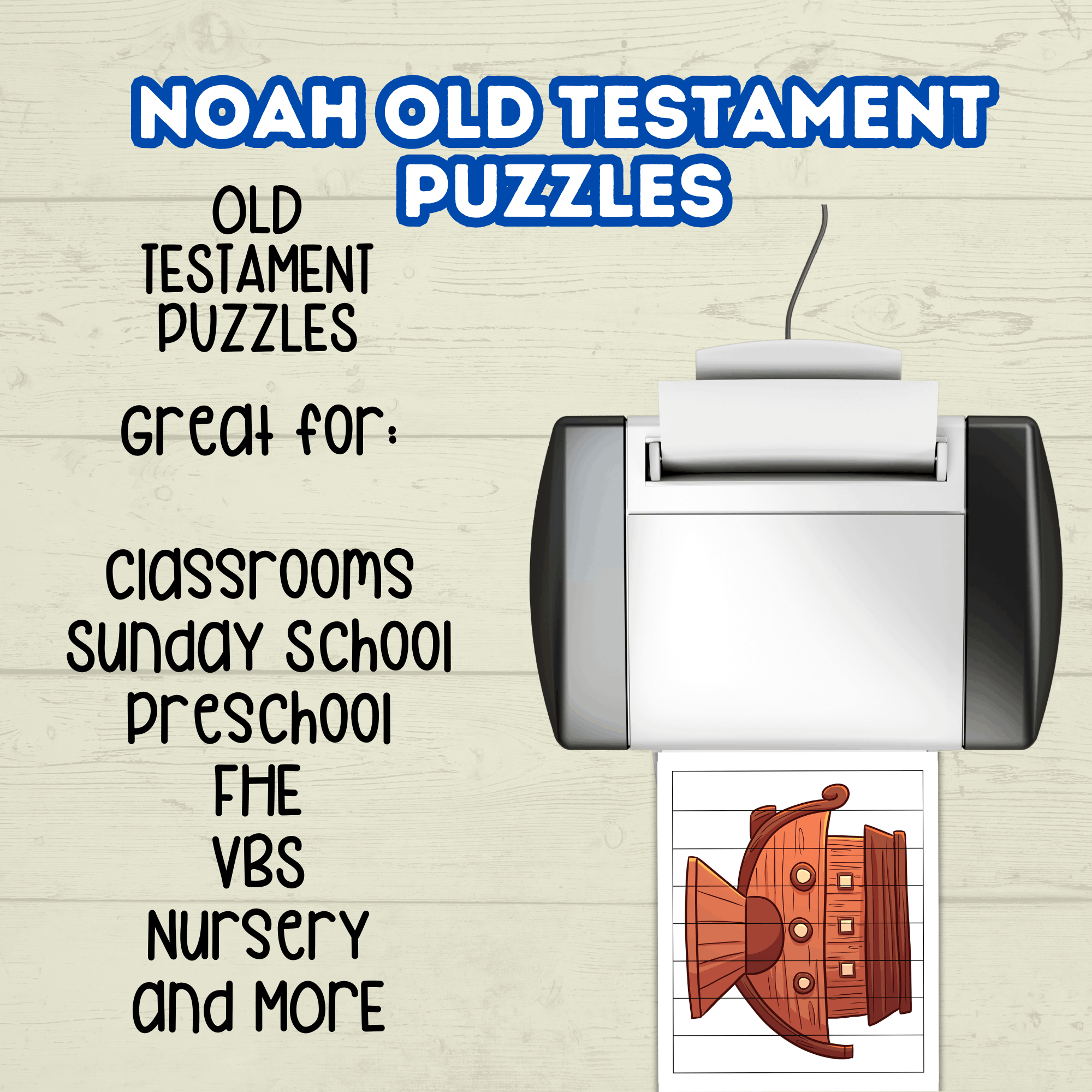 Preschool Toddler Bible Sunday School Lessons Puzzle, Old Testament, Bible Noah
