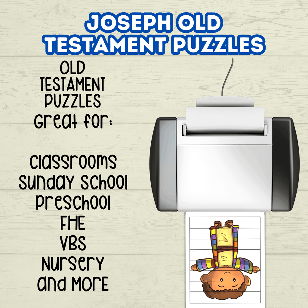 Preschool Toddler Bible Sunday School Lessons Puzzle, Old Testament, Bible Characters Joseph