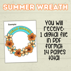 Summer DIY Paper Wreath, Summer Craft, Summer Activity for Kids, Hello Summer