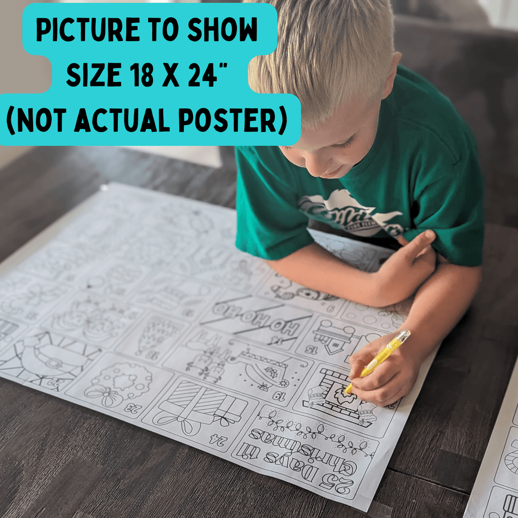 Christmas Activity Page and Coloring Poster | Poster for Kids | Christmas Activity | Christmas Poster | Christmas Printable | Christmas