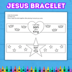 Jesus Paper Bracelets, Jesus Wristband, I am a Child of God, Sunday School Craft, Christian Craft, Bible Lesson Activity, Faith Wristband