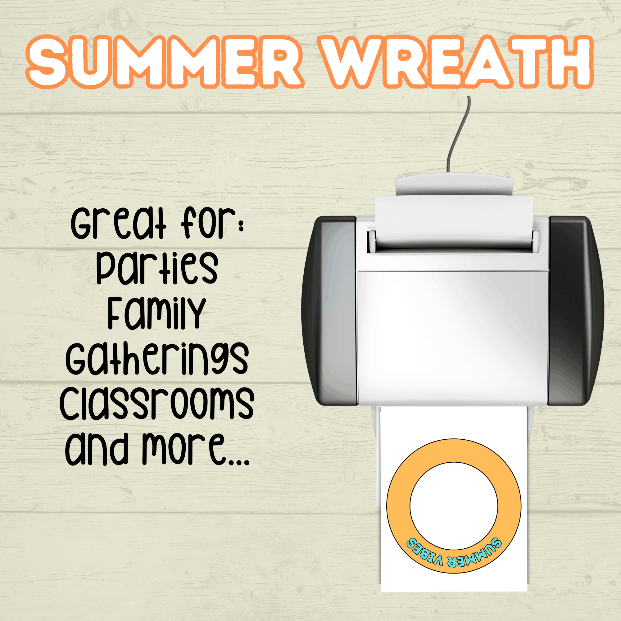 Summer DIY Paper Wreath, Summer Craft, Summer Activity for Kids, Hello Summer