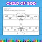 Jesus Paper Bracelets, Jesus Wristband, I am a Child of God, Sunday School Craft, Christian Craft, Bible Lesson Activity, Faith Wristband