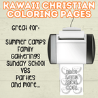 Kawaii Food Christian Coloring Pages for Kids, Adults, and Families