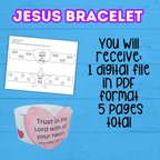 Jesus Paper Bracelets, Jesus Wristband, I am a Child of God, Sunday School Craft, Christian Craft, Bible Lesson Activity, Faith Wristband