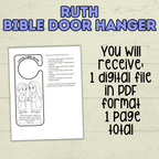 Ruth and Naomi Door Hanger, Bible story, Bible Craft,Sunday School Craft, Ruth