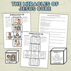Miracles of Jesus Cube Craft, Jesus Craft, Bible Cube Craft, Sunday School Craft