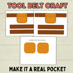 Labor Day Craft, Labor Day Activities, Tool belt Craft, Kids Craft, Holiday Crafts, Cut and Paste Craft, Paper Craft, Father's Day, Pocket