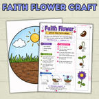 Faith Craft, Sunday School Craft, Bible Lesson, Homeschool, VBS, Christian Activity, Faith Object Lesson, Kids Craft, Faith Flower Craft