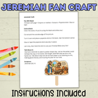 Jeremiah Craft, Sunday School Craft, Kids Craft, Bible Lesson, Old Testament, Homeschool, Fan Craft