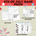 4th of July Games Pack | 4th of July Bundle | 4th of July Party Games Pack | Kids Games | Family Games | 4th of July Printables