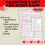 Left and Right Game | Valentine's Day Games | Gift Passing Game | Game for Kids | Classroom Games | Valentine's Day Printable
