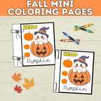 Fall Coloring Pages | Fall Activity Page | Fall | Fall Printables | Fall Preschool | Digital Download | Halloween Printable