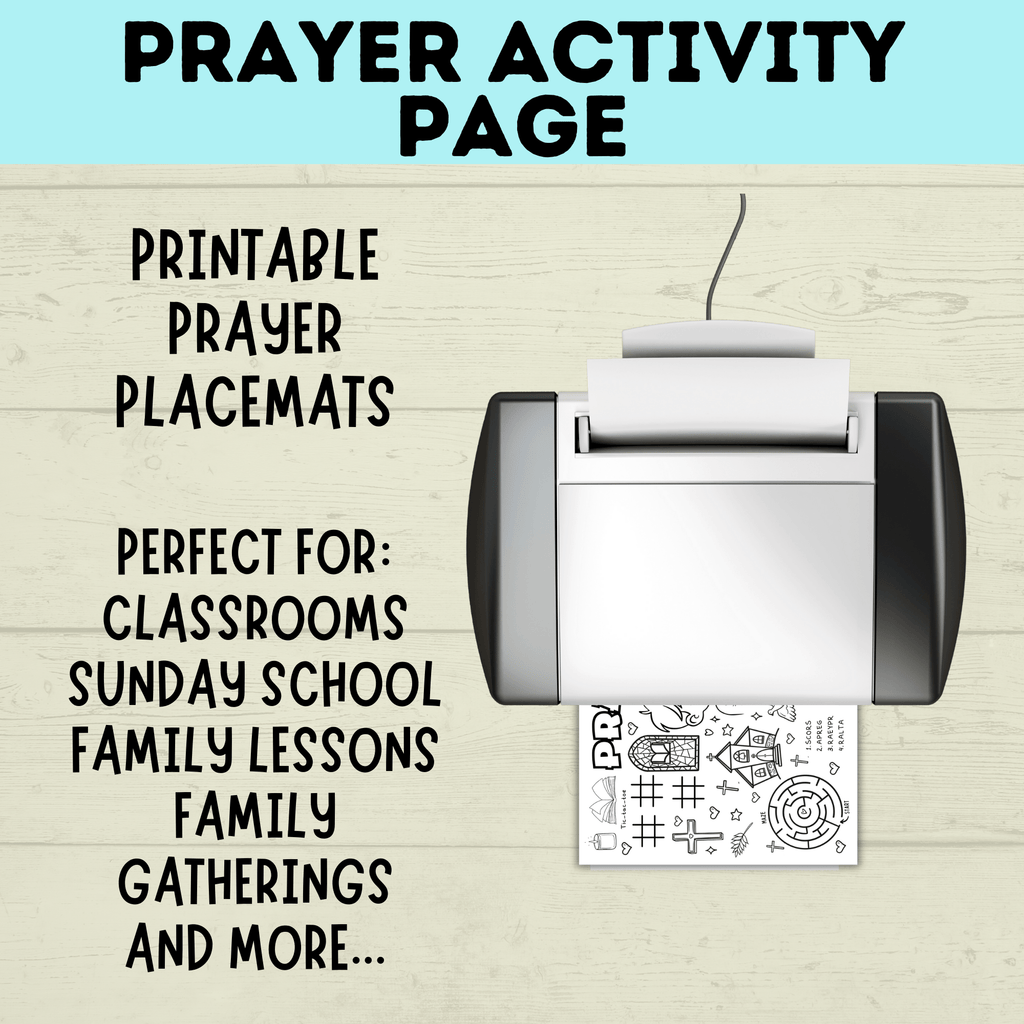 Prayer Activity Page for Kids | Sunday School Activity Page | Teach kids to Pray | Prayer Activities | Prayer Craft | Kids Crafts | Digital
