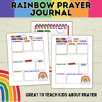 Prayer Journal for Kids | Rainbow Journal | Rainbow-themed | Journal for Kids | Teach Kids Prayer | Prayer Download | Prayer Printable