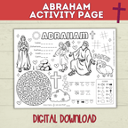 Abraham and Isaac Coloring Page | Abraham and Sarah | Bible Activity Page | Kids Activity Placemat | Bible Lesson Plans | Digital Download