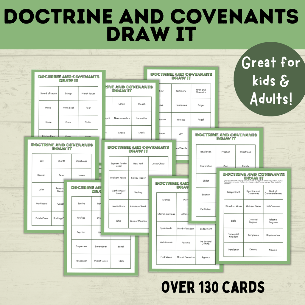 Doctrine and Covenants Game | Doctrine and Covenants Draw it | D&C activity | Doctrine and Covenants Lesson | Come Follow Me | Seminary
