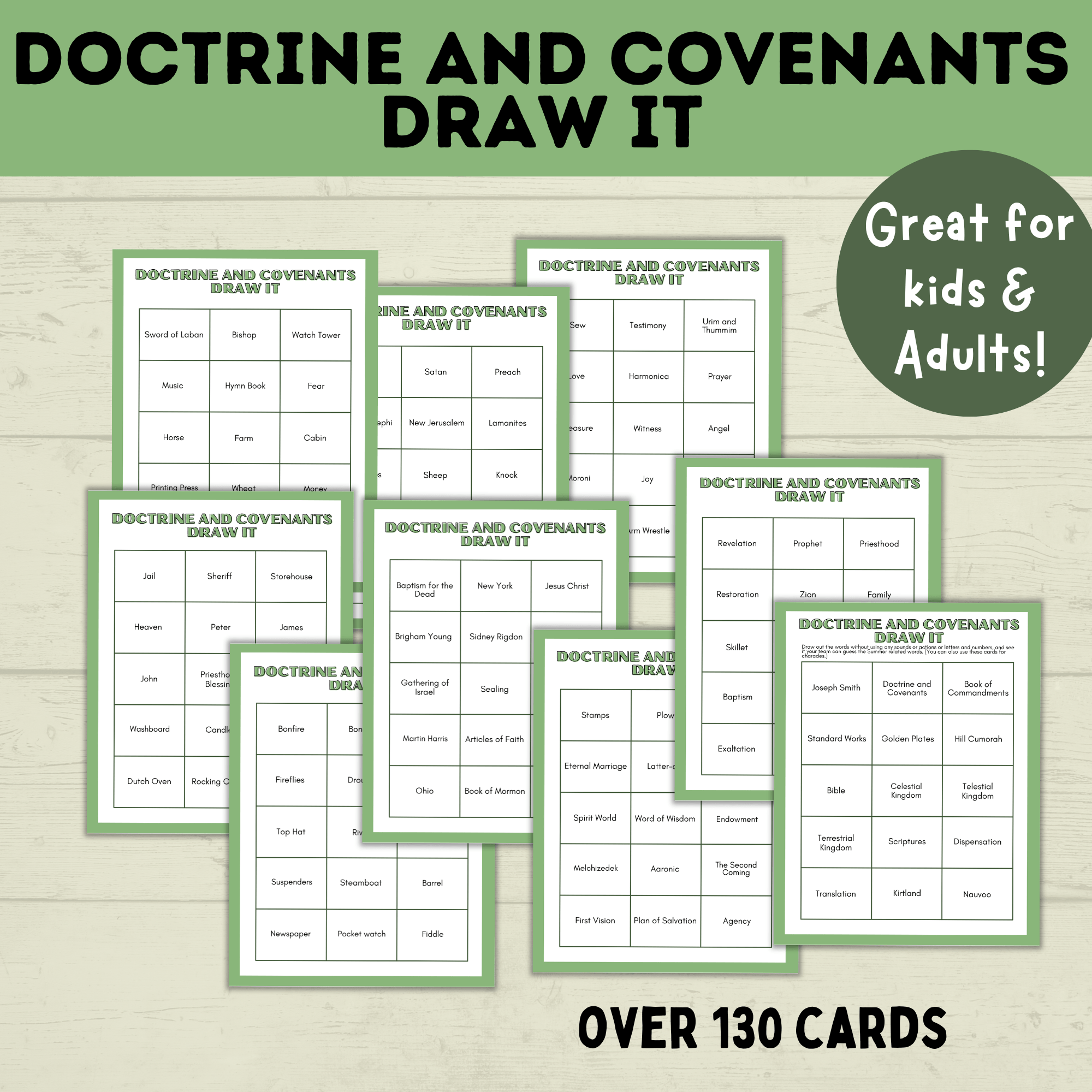 Doctrine and Covenants Game | Doctrine and Covenants Draw it | D&C activity | Doctrine and Covenants Lesson | Come Follow Me | Seminary