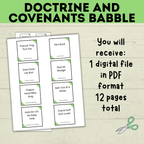 Doctrine and Covenants Game | Doctrine and Covenants Babble | D&C Game | Doctrine and Covenants Printable | Kids Game | Scripture Game