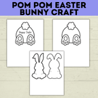 Easter Crafts | Easter Bunny Crafts | Pom Pom Easter Bunny | Kids Easter Crafts | Easter Printables | Easter Activities | Kids Crafts
