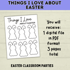 Happy Easter Printables | Easy Easter Craft | Things I Love About Easter | Toddler Easter | Easter Crafts | Kids Easter | Easter Printables