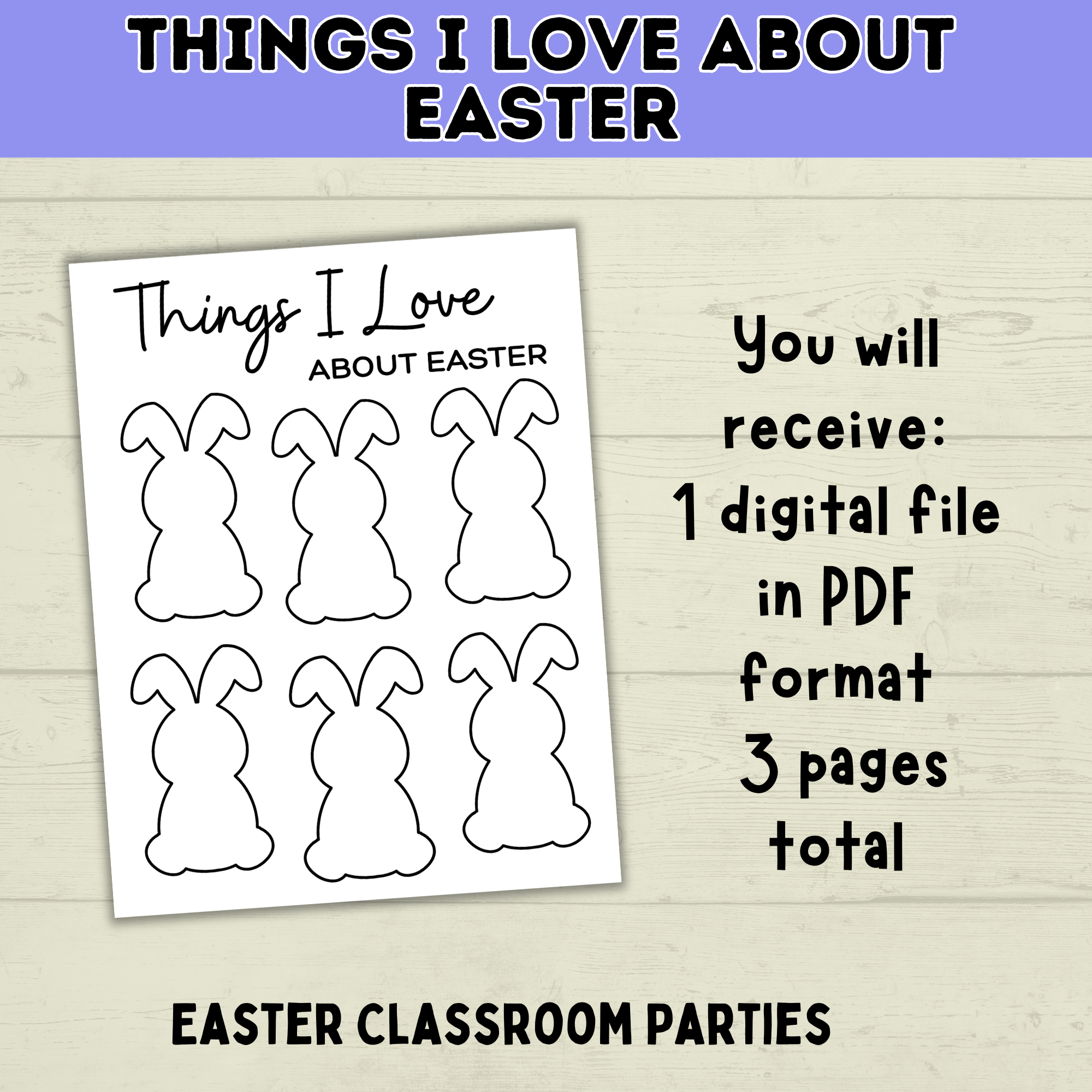 Happy Easter Printables | Easy Easter Craft | Things I Love About Easter | Toddler Easter | Easter Crafts | Kids Easter | Easter Printables