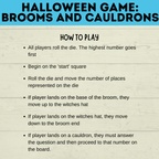 Halloween Game for Kids | Kids Game | Party Game | Family Game | Brooms and Cauldrons | Halloween Party | Board Game | Digital download
