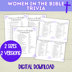 Women in the Bible Trivia Quiz | Bible Quiz | Bible Trivia | Trivia Questions | Trivia game | Church Games | Printable Games | Digital