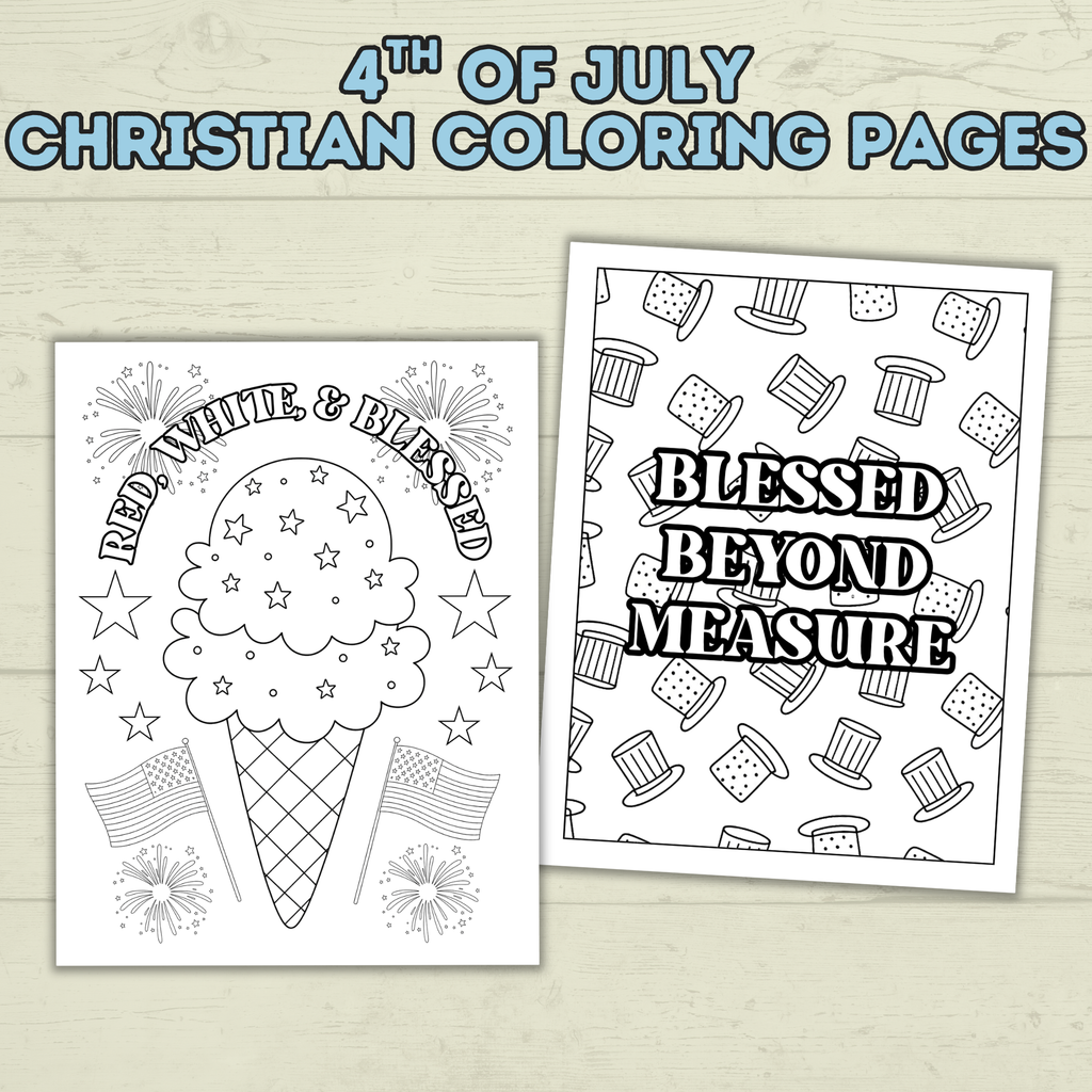 FREE 4th of July Christian Coloring Pages for Kids and Families