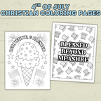 FREE 4th of July Christian Coloring Pages for Kids and Families
