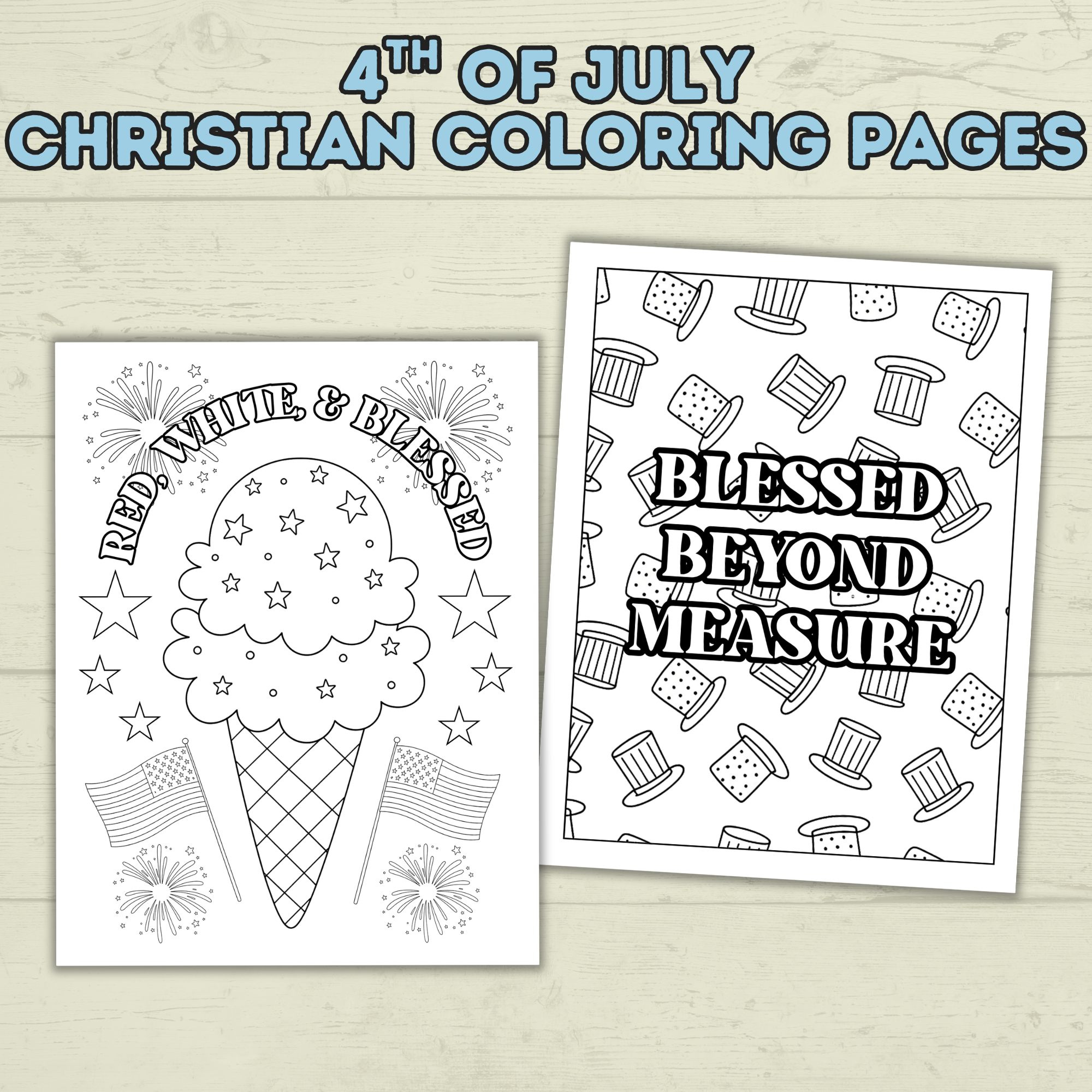 FREE 4th of July Christian Coloring Pages for Kids and Families