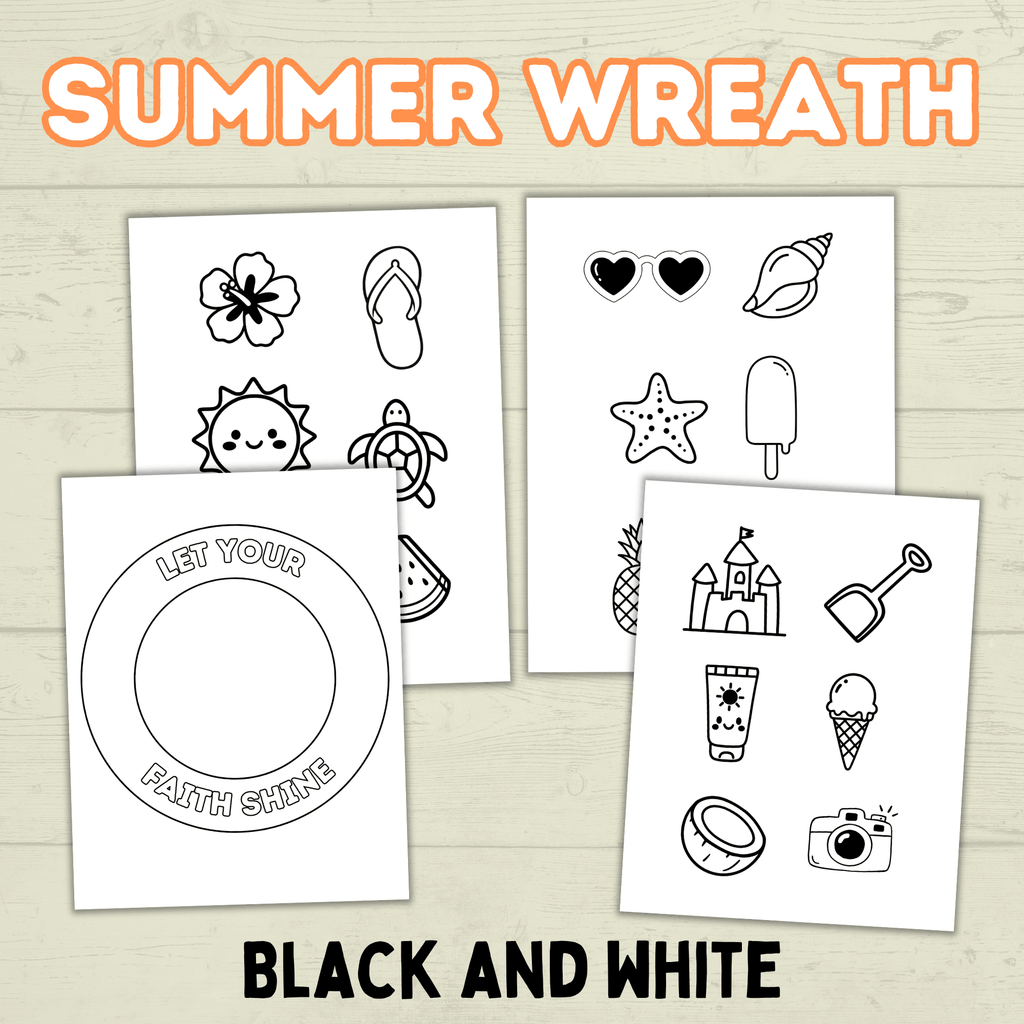 Let Your Light Shine Craft, Summer VBS craft, Faith Craft, Shine Your Light, Sunday School Bible Craft, DIY Paper Wreath, Cut and Paste