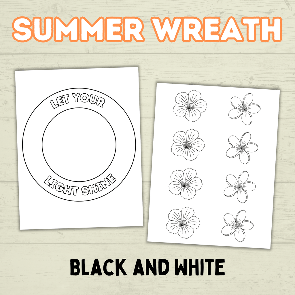 Let Your Light Shine Craft, Summer VBS craft, Faith Craft, Shine Your Light, Sunday School Bible Craft, DIY Paper Wreath, Cut and Paste