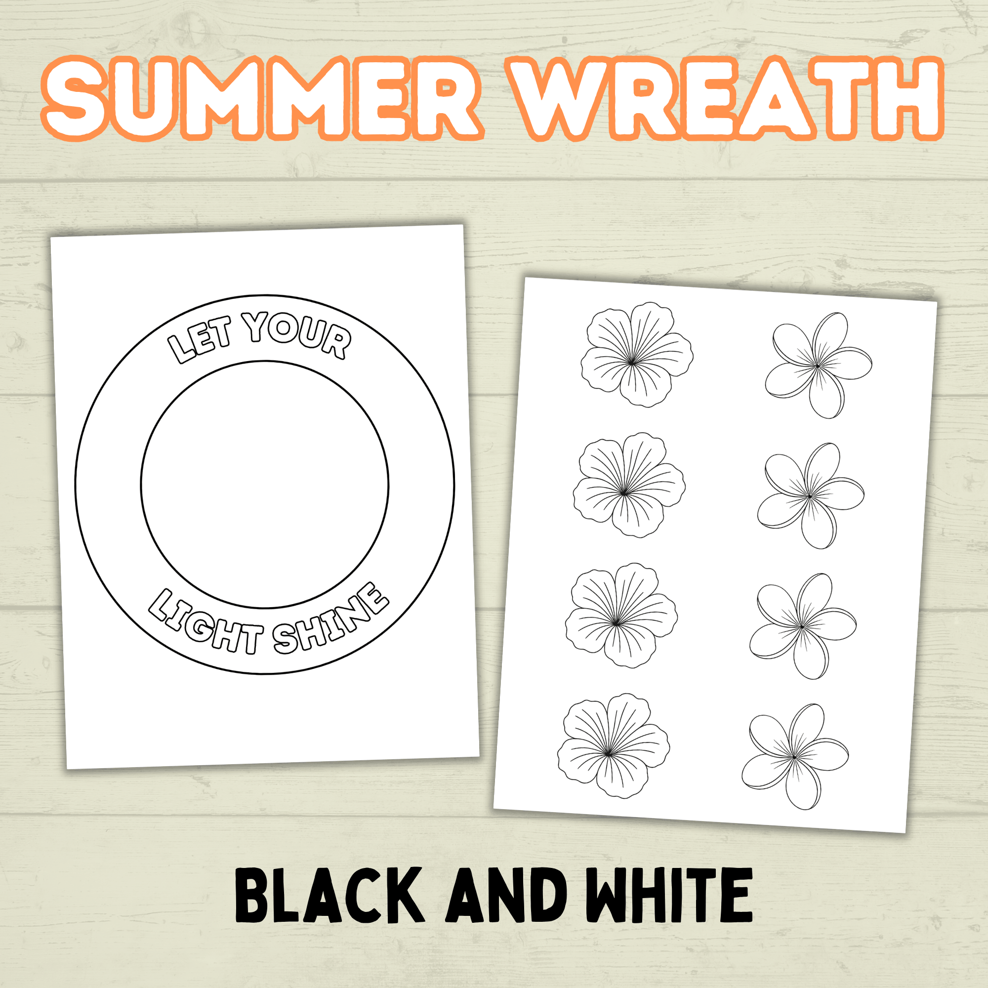 Let Your Light Shine Craft, Summer VBS craft, Faith Craft, Shine Your Light, Sunday School Bible Craft, DIY Paper Wreath, Cut and Paste