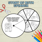 Ruth Bible Craft, Ruth Story Spinner Craft, Sunday School Craft, VBS, Bible