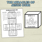 Miracles of Jesus Cube Craft, Jesus Craft, Bible Cube Craft, Sunday School Craft