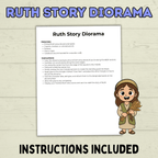 Ruth Bible Story Craft, Ruth Diorama Craft, 3D Ruth Craft, Bible Crafts, Sunday School Craft, Christian Crafts, Homeschool, Old Testament